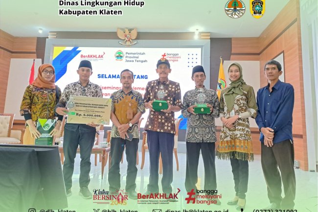 3 DESA DI KLATEN MENDAPATKAN PENGHARGAAN DESA MANDIRI SAMPAH OLEH DLHK PROVINSI JAWA TENGAH