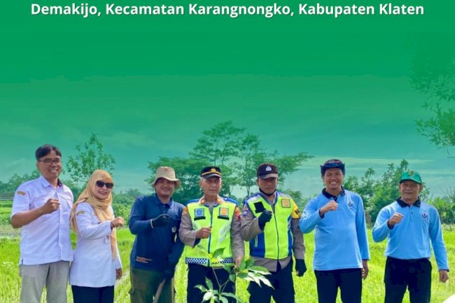 PENANAMAN POHON TURUS JALAN DI DESA DEMAK IJO KECAMATAN KARANGNONGKO