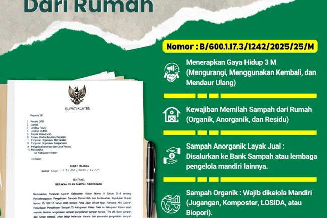 SURAT EDARAN GERAKAN PILAH SAMPAH