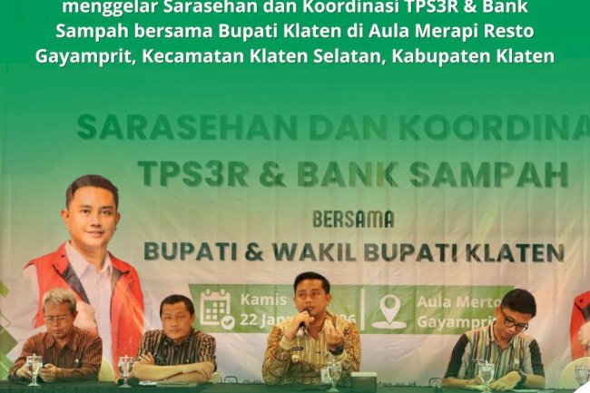 SARASEHAN & KOORDINASI TPS3R & BANK SAMPAH BERSAMA BUPATI KLATEN