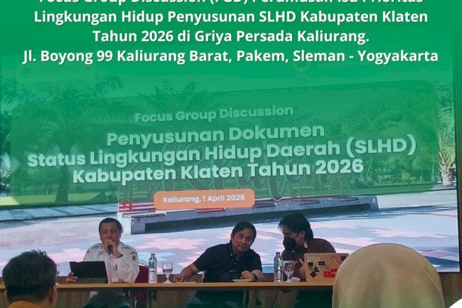 DLH KABUPATEN KLATEN GELAR FGD PERUMUSAN ISU PRIORITAS LINGKUNGAN HIDUP PENYUSUNAN SLHD KABUPATEN KLATEN TAHUN 2026