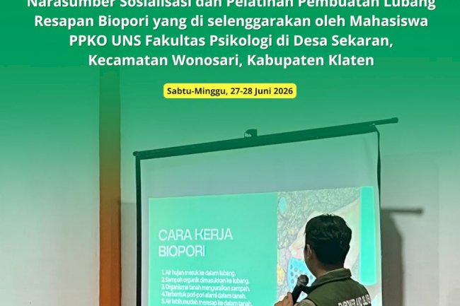 SOSIALISASI DAN PELATIHAN PEMBUATAN LUBANG RESAPAN BIOPORI