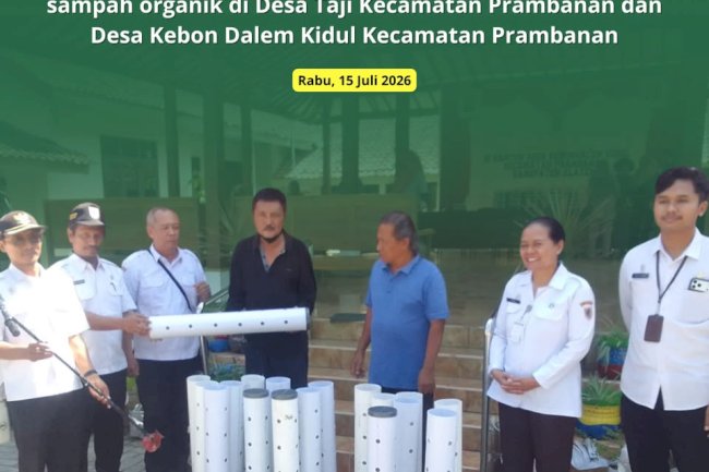 SERAH TERIMA BIOPORI DI DESA TAJI DAN KEBON DALEM KIDUL KECAMATAN PRAMBANAN