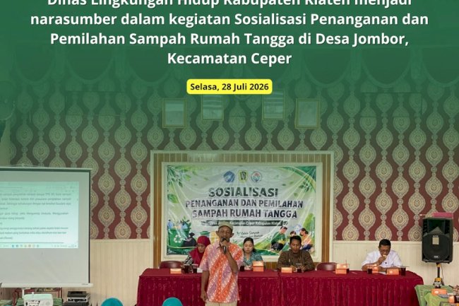 SOSIALISASI PENANGANAN DAN PEMILAHAN SAMPAH RUMAH TANGGA DI DESA JOMBOR