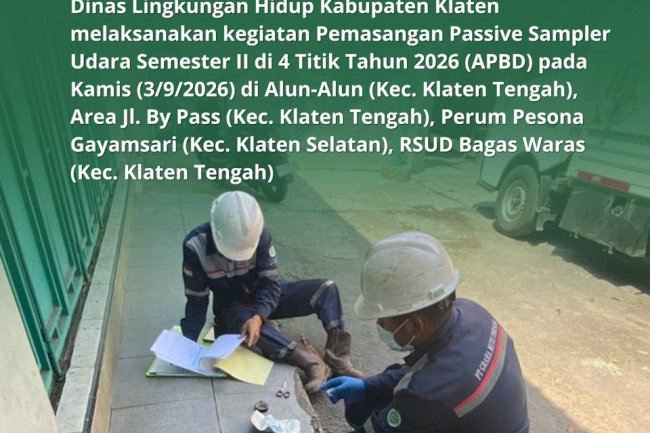 PEMASANGAN PASSIVE SAMPLER UDARA SEMESTER II DI 4 TITIK TAHUN 2026