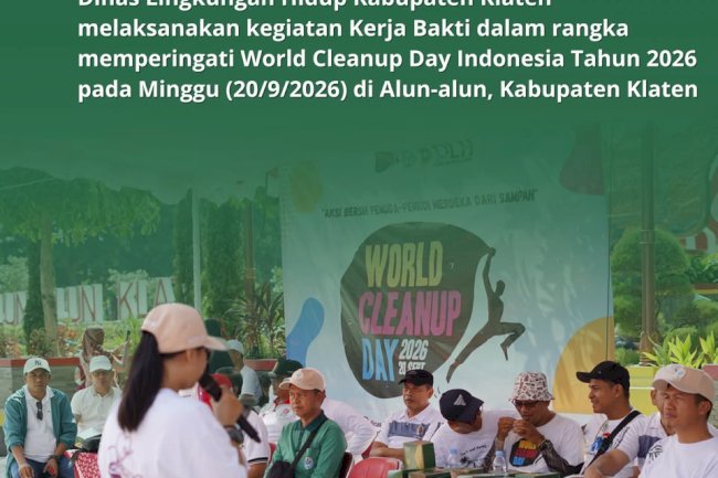 AKSI KOLABORASI WORLD CLEANUP DAY 2026 DI ALUN-ALUN KLATE