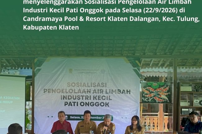 SOSIALISASI PENGELOLAAN AIR LIMBAH INDUSTRI KECIL PATI ONGGOK