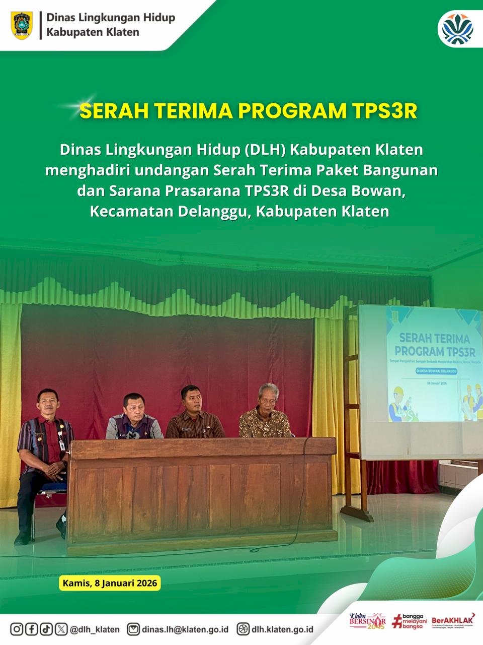 SERAH TERIMA PROGAM TPS3R DI DESA BOWAN KECAMATAN DELANGGU