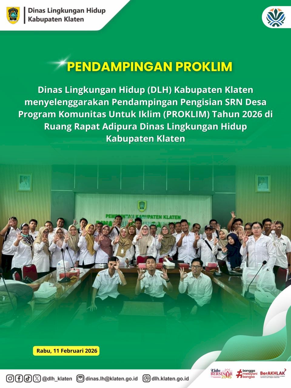 PENDAMPINGAN PENGISIAN SRN DESA PROGAM KOMUNITAS UNTUK IKLIM (PROKLIM) TAHUN 2026