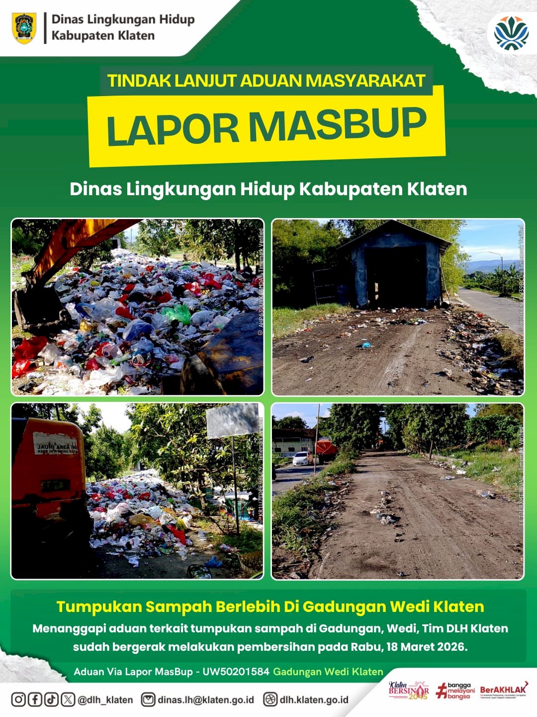 TINDAK LANJUT ADUAN MASYARAKAT DI GEDUNGAN WEDI