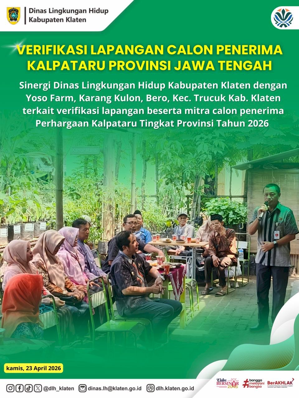 VERIFIKASI LAPANGAN CALON PENERIMA KALPATARU PROVINSI JAWA TENGAH