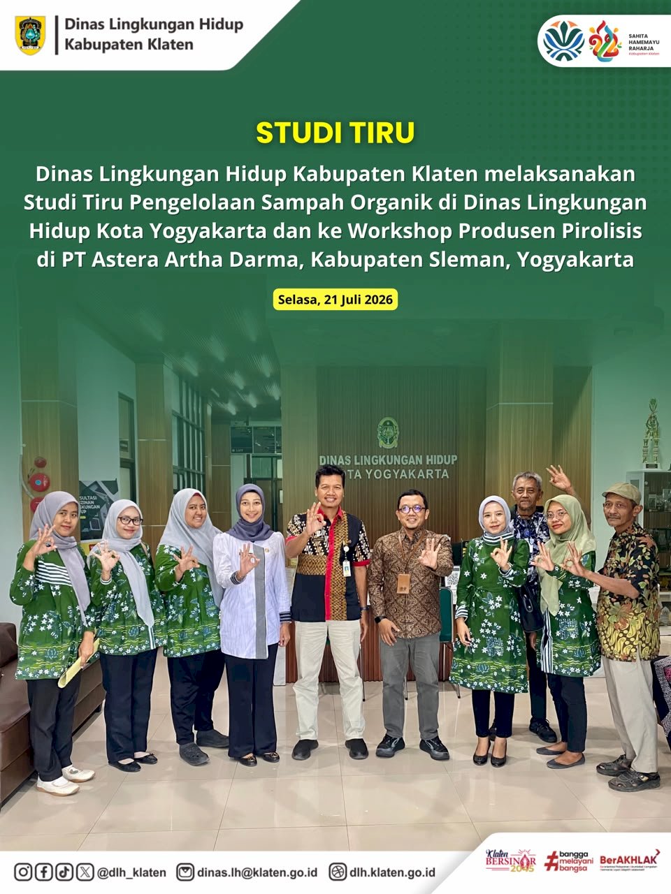 STUDI TIRU PENGELOLAAN SAMPAH DI DLH KOTA YOGYAKARTA DAN PT ASTERA ARTHA DARMA