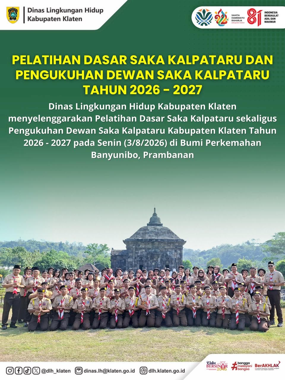 PELATIHAN DASAR SAKA KALPATARU DAN PENGUKUHAN DEWAN SAKA KALPATARU TAHUN 2026 - 2027