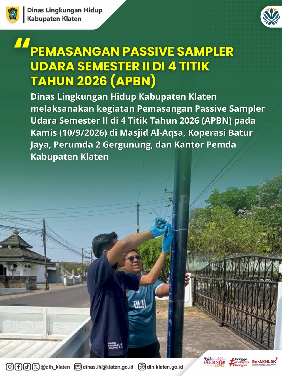PEMASANGAN PASSIVE SAMPLER UDARA SEMESTER II DI 4 TITIK TAHUN 2026