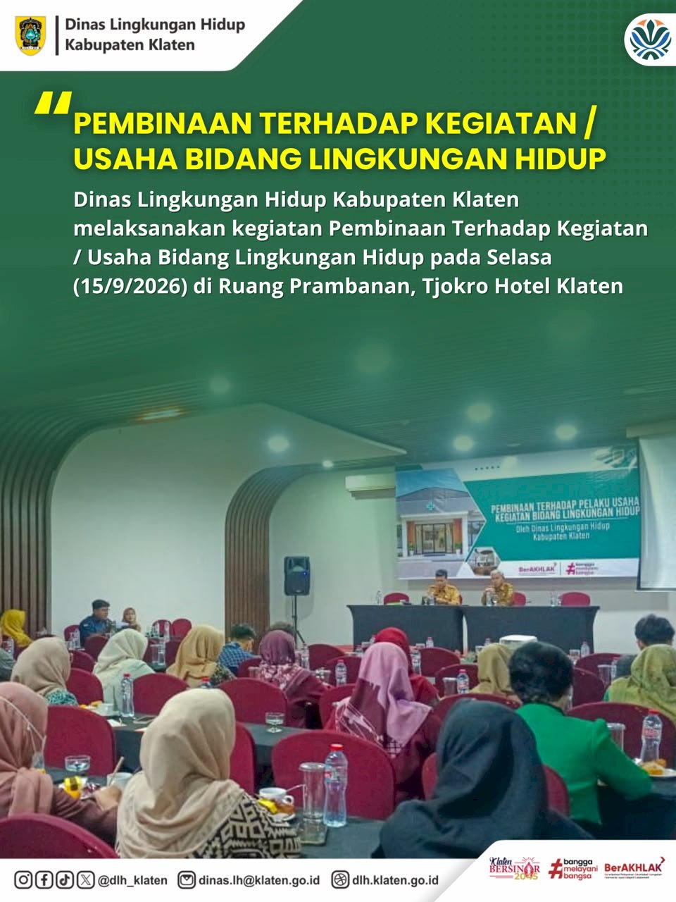 PEMBINAAN TERHADAP KEGIATAN/USAHA BIDANG LINGKUNGAN HIDUP