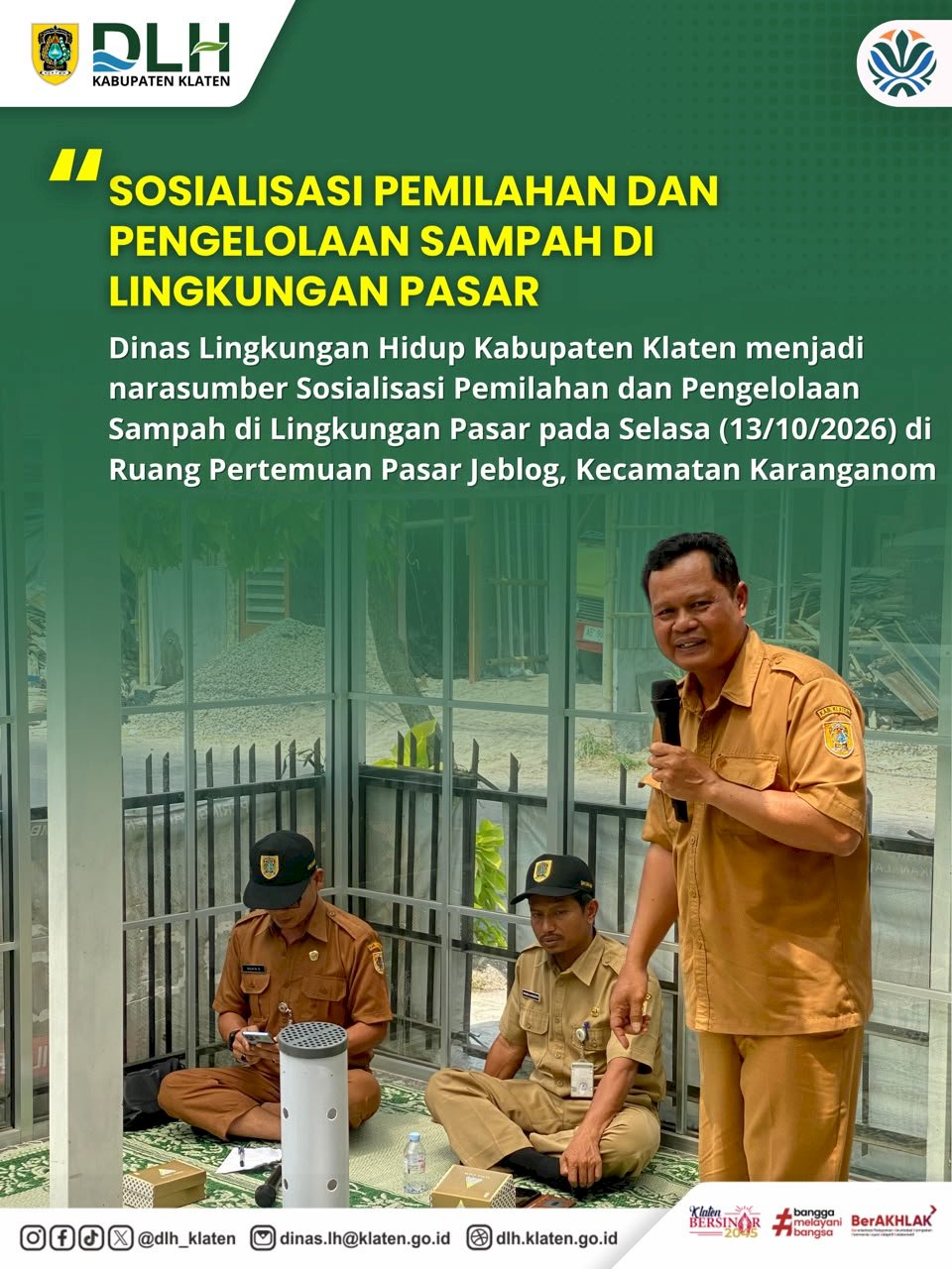 SOSIALISASI PEMILAHAN DAN PENGELOLAAN SAMPAH DI LINGKUNGAN PASAR