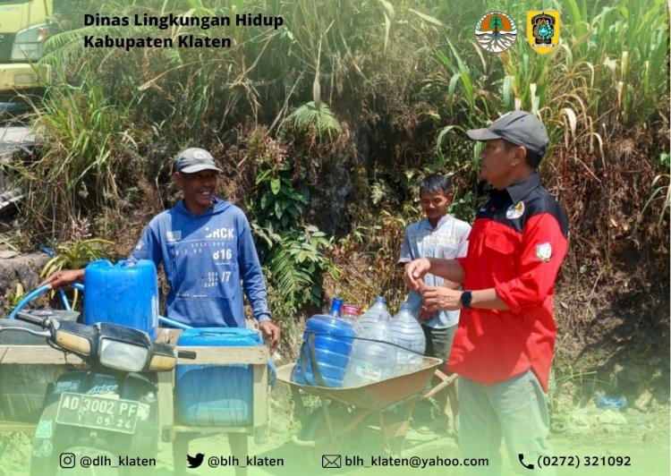 BAKTI SOSIAL BANTUAN AIR BERSIH DARI DINAS LINGKUNGAN HIDUP KABUPATEN KLATEN 