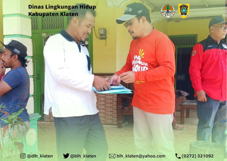 BAKTI SOSIAL BANTUAN AIR BERSIH DARI DINAS LINGKUNGAN HIDUP KABUPATEN KLATEN 