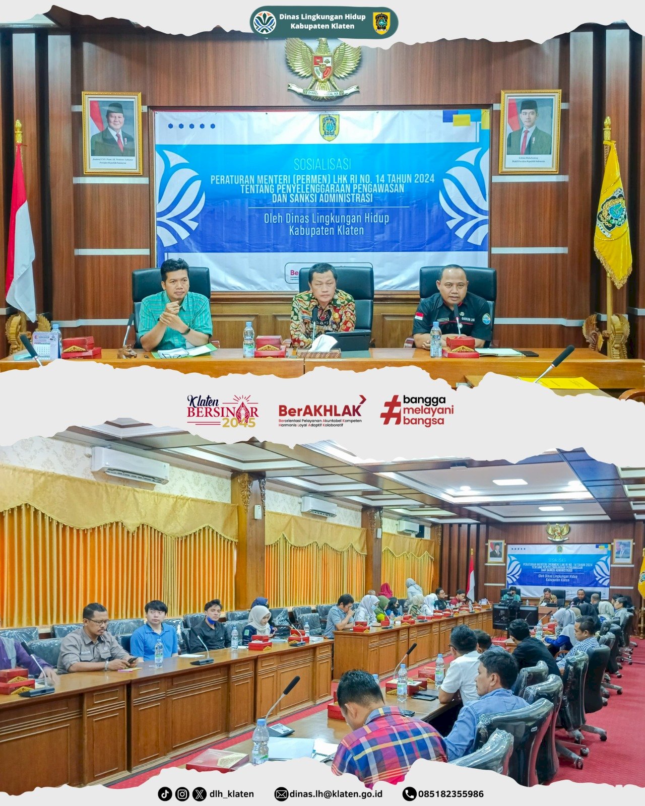 DINAS LINGKUNGAN HIDUP KABUPATEN KLATEN GELAR SOSIALISASI TENTANG PERMEN LHK RI NOMOR 14 TAHUN 2024