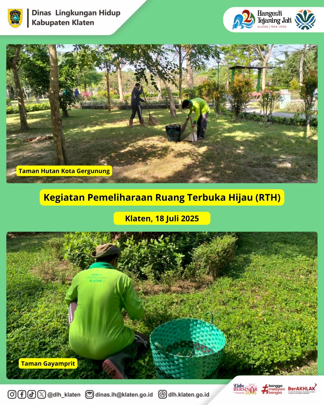 PEMELIHARAAN RUANG TERBUKA HIJAU DI KABUPATEN KLATEN
