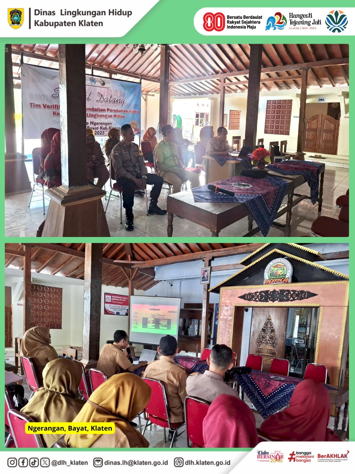 PENDAMPINGAN VERIFIKASI PROGAM KAMPUNG IKLIM DI DESA NGERANGAN KECAMATAN BAYAT