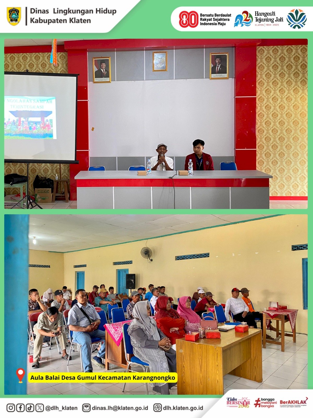 SOSIALISASI PENGELOLAAN SAMPAH DAN PERINTISAN BANK SAMPAH DI DESA GUMUL