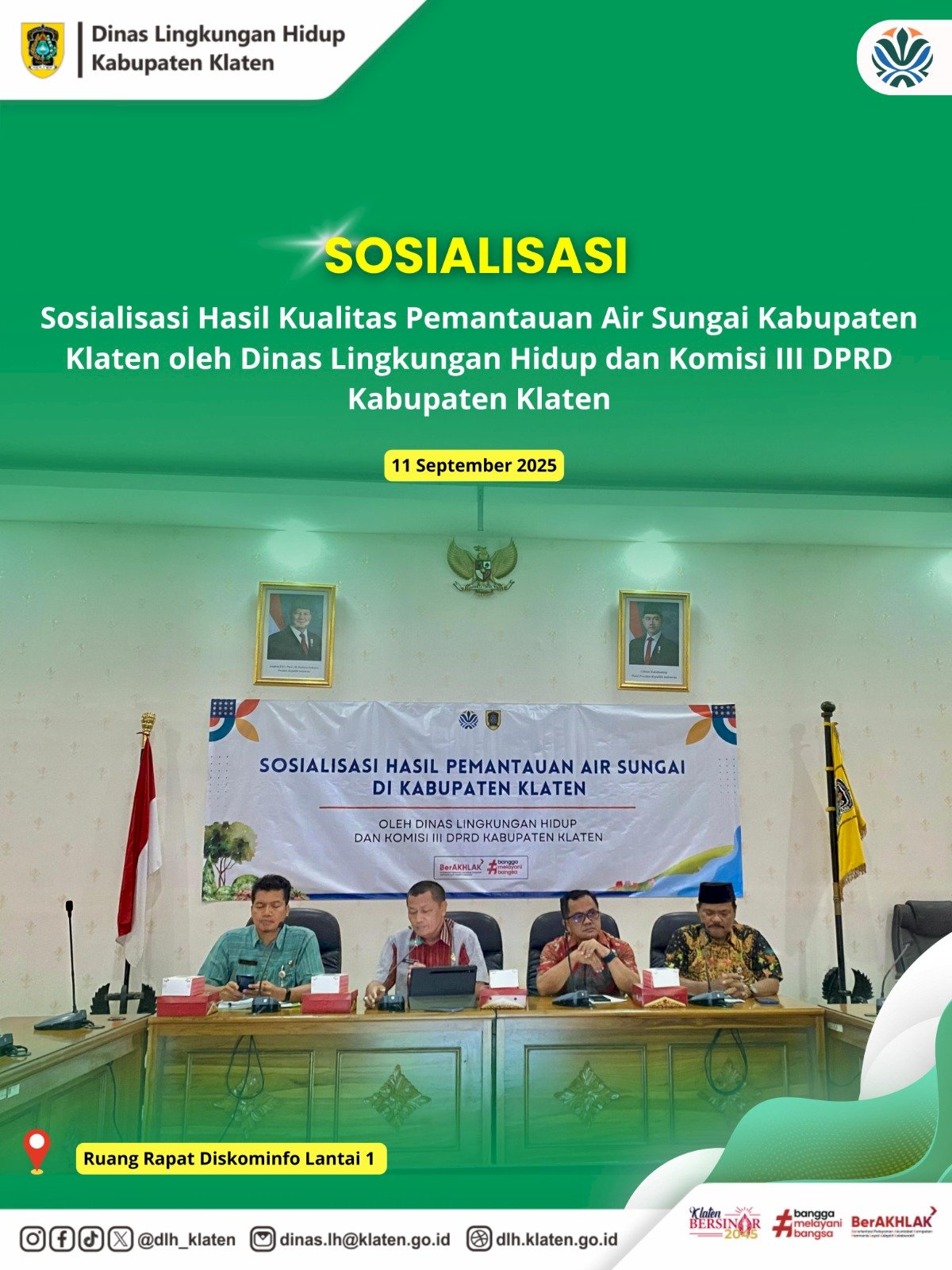 SOSIALISASI HASIL PEMANTAUAN KUALITAS AIR SUNGAI DI KABUPATEN KLATEN