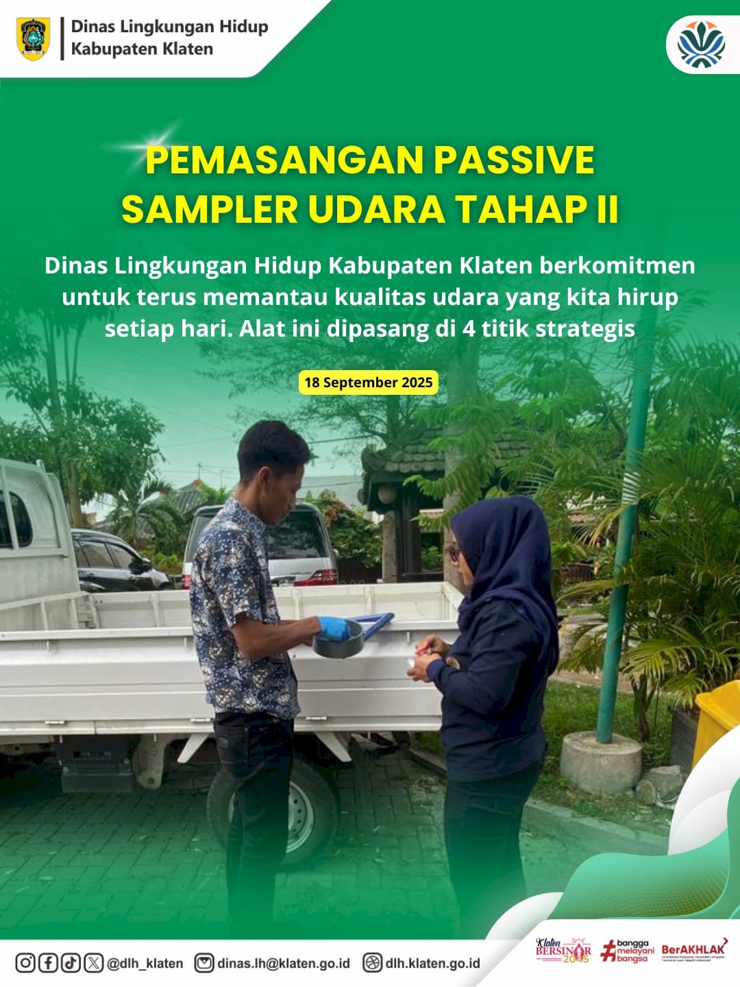 PEMASANGAN PASSIVE SAMPLER TAHAP II DI KABUPATEN KLATEN