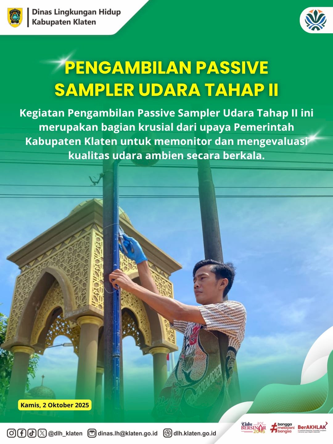 KEGIATAN PENGAMBILAN PASSIVE SAMPLER TAHAP II DI KABUPATEN KLATEN