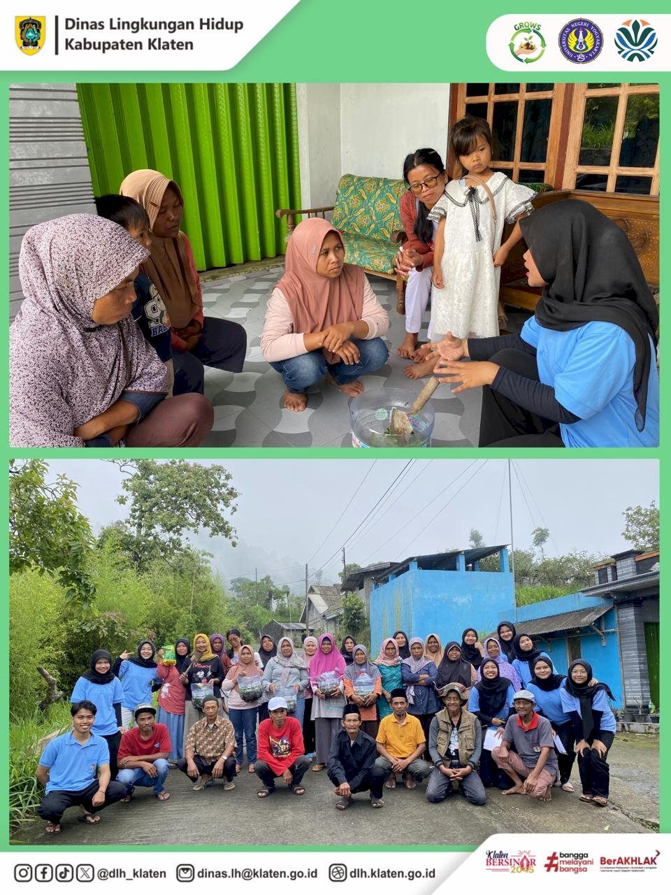 DLH KABUPATEN KLATEN DAMPINGI UNY MENGGELAR GROWS PROJECT GREEN RECYCLE WORKSHOP & SEMINAR