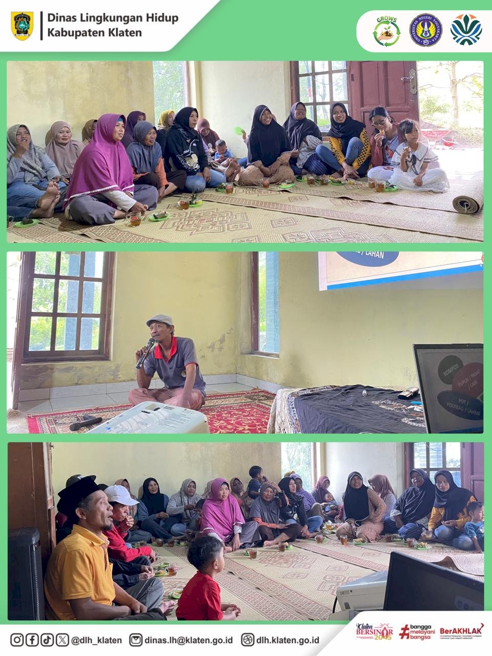 DLH KABUPATEN KLATEN DAMPINGI UNY MENGGELAR GROWS PROJECT GREEN RECYCLE WORKSHOP & SEMINAR
