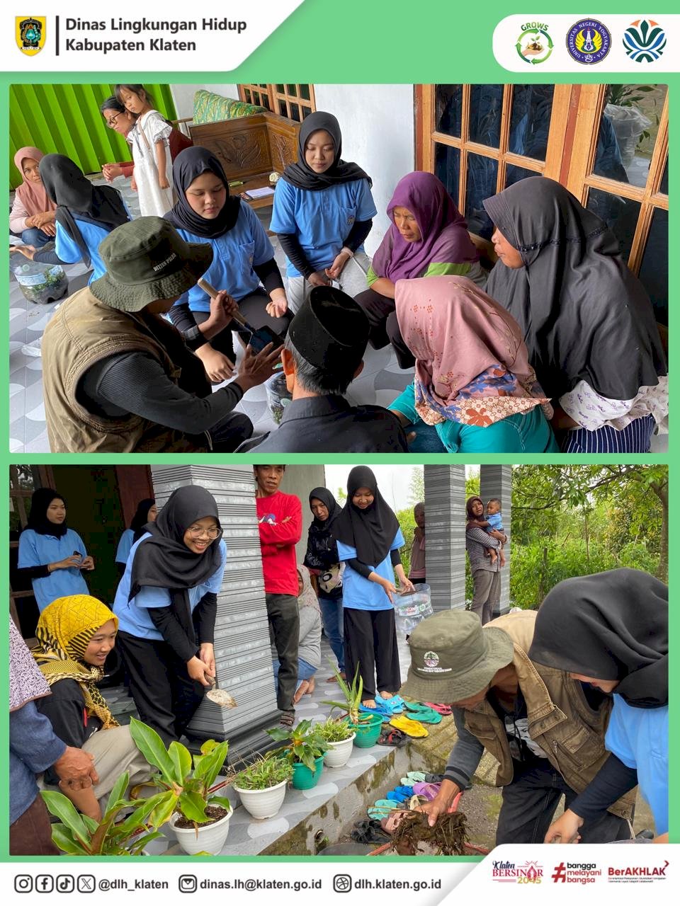 DLH KABUPATEN KLATEN DAMPINGI UNY MENGGELAR GROWS PROJECT GREEN RECYCLE WORKSHOP & SEMINAR