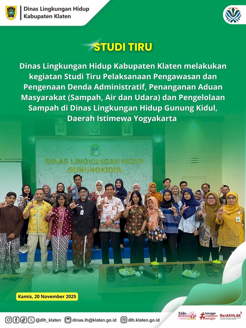 STUDI TIRU TERKAIT KEGIATAN LINGKUNGAN HIDUP DI KABUPATEN GUNUNG KIDUL