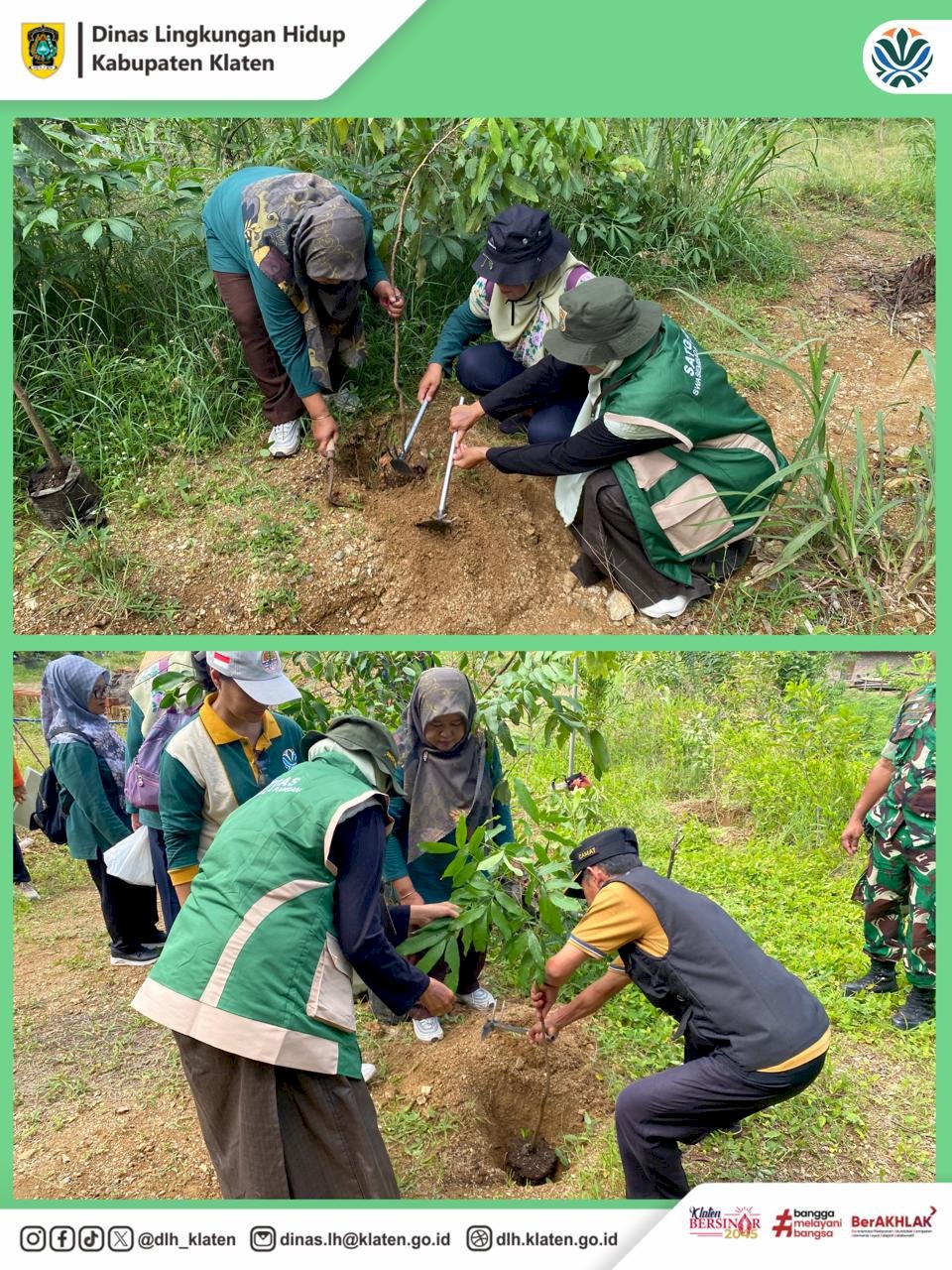 PENANAMAN POHON DI LAHAN KRITIS KAKI BUKIT CARAKAN DESA PASEBAN KECAMATAN BAYAT