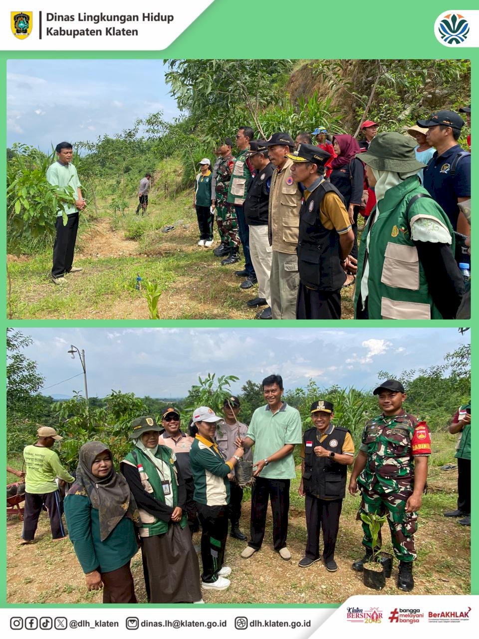 PENANAMAN POHON DI LAHAN KRITIS KAKI BUKIT CARAKAN DESA PASEBAN KECAMATAN BAYAT