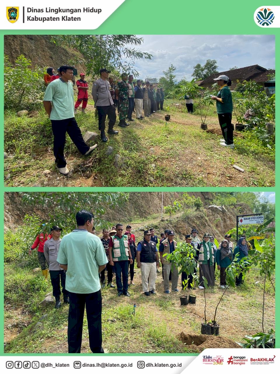 PENANAMAN POHON DI LAHAN KRITIS KAKI BUKIT CARAKAN DESA PASEBAN KECAMATAN BAYAT