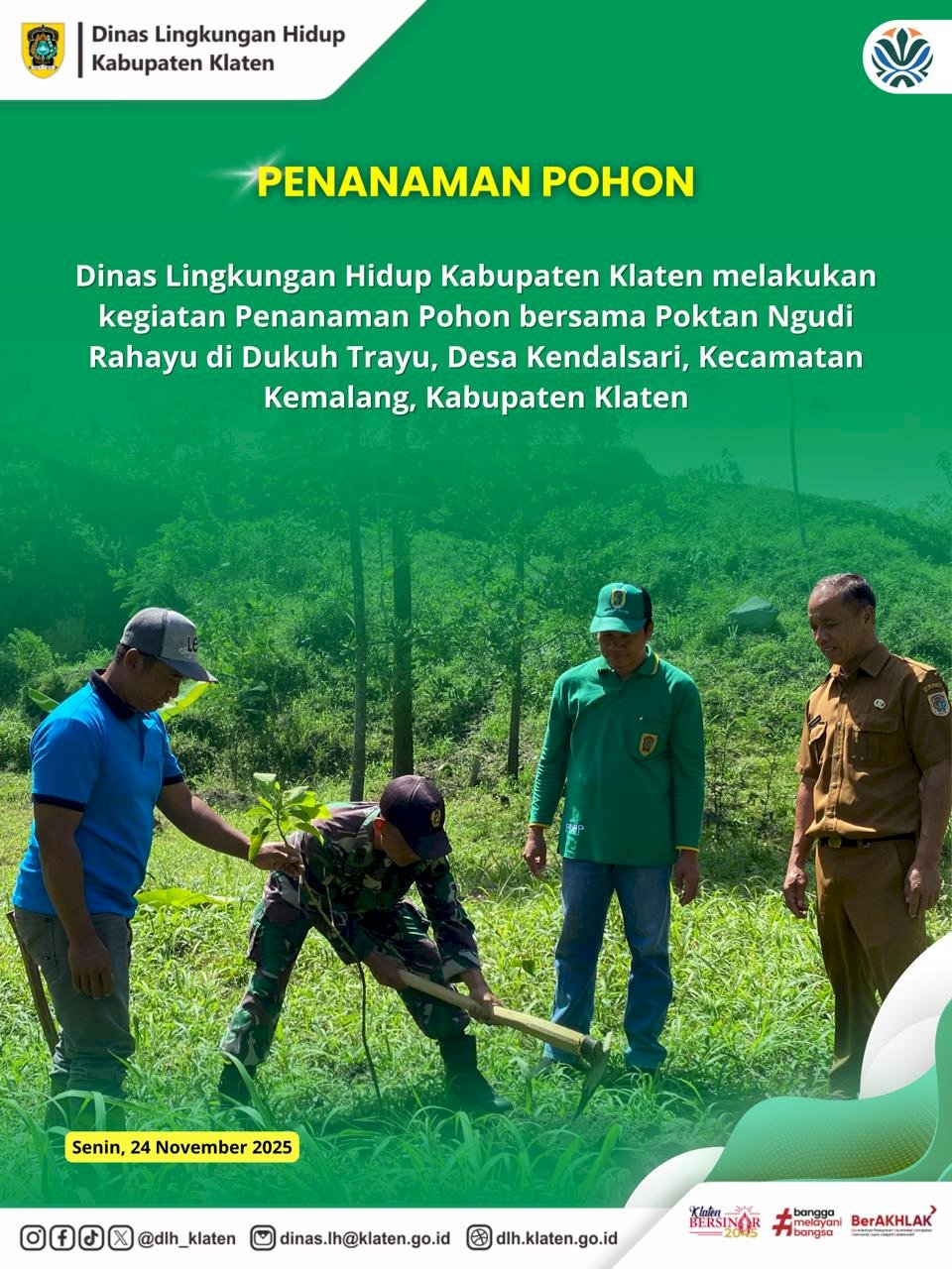PENANAMAN POHON DI DUKUH TRAYU DESA KENDALSARI KECAMATAN KEMALANG