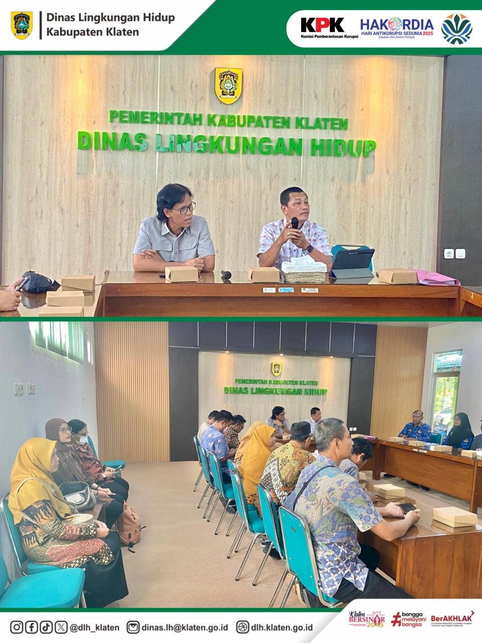 KUNJUNGAN STUDI BANDING DARI DINAS LINGKUNGAN HIDUP KABUPATEN SRAGEN