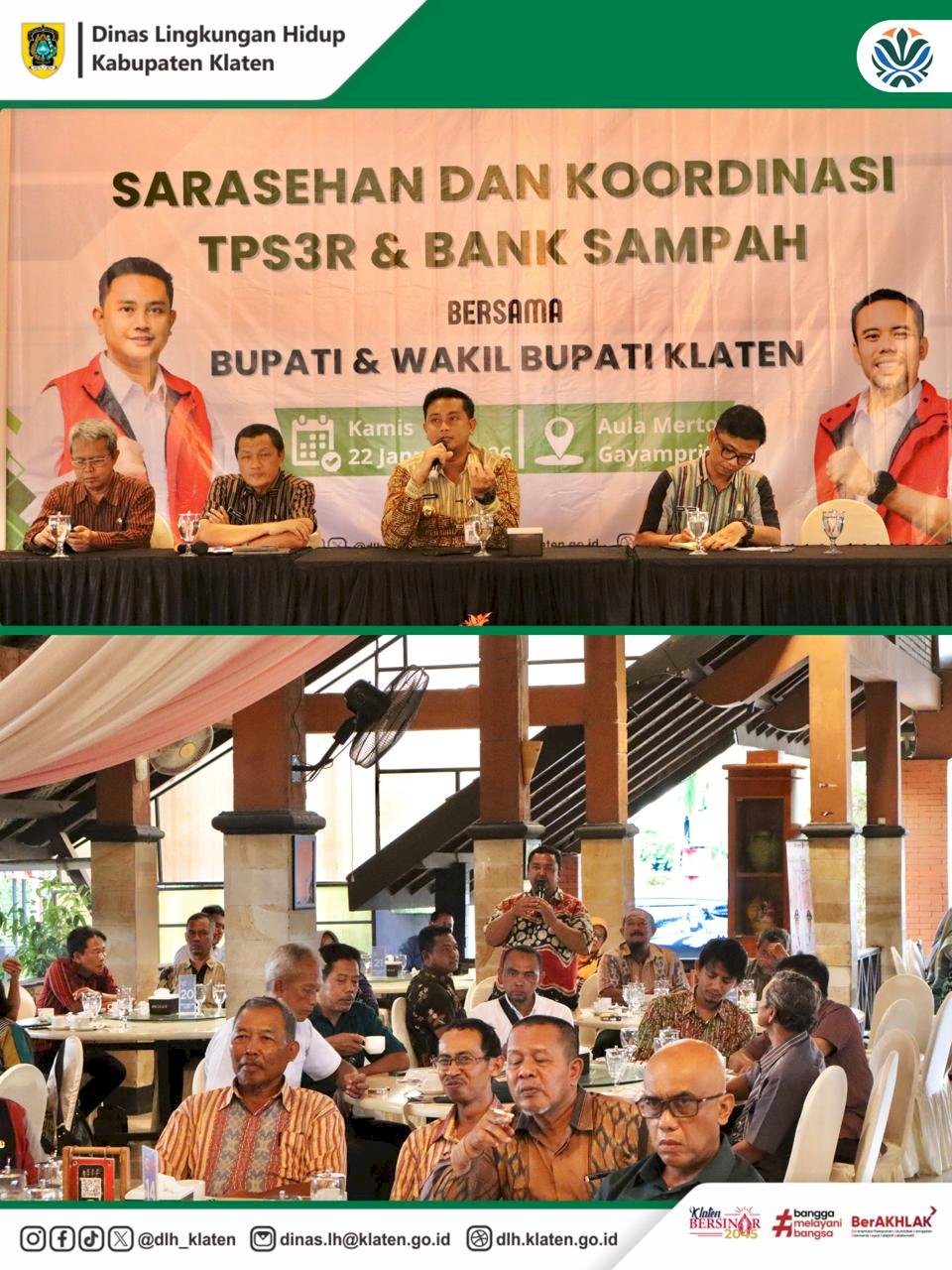 SARASEHAN & KOORDINASI TPS3R & BANK SAMPAH BERSAMA BUPATI KLATEN