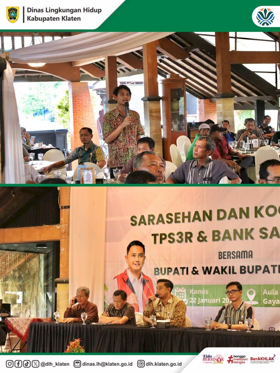SARASEHAN & KOORDINASI TPS3R & BANK SAMPAH BERSAMA BUPATI KLATEN