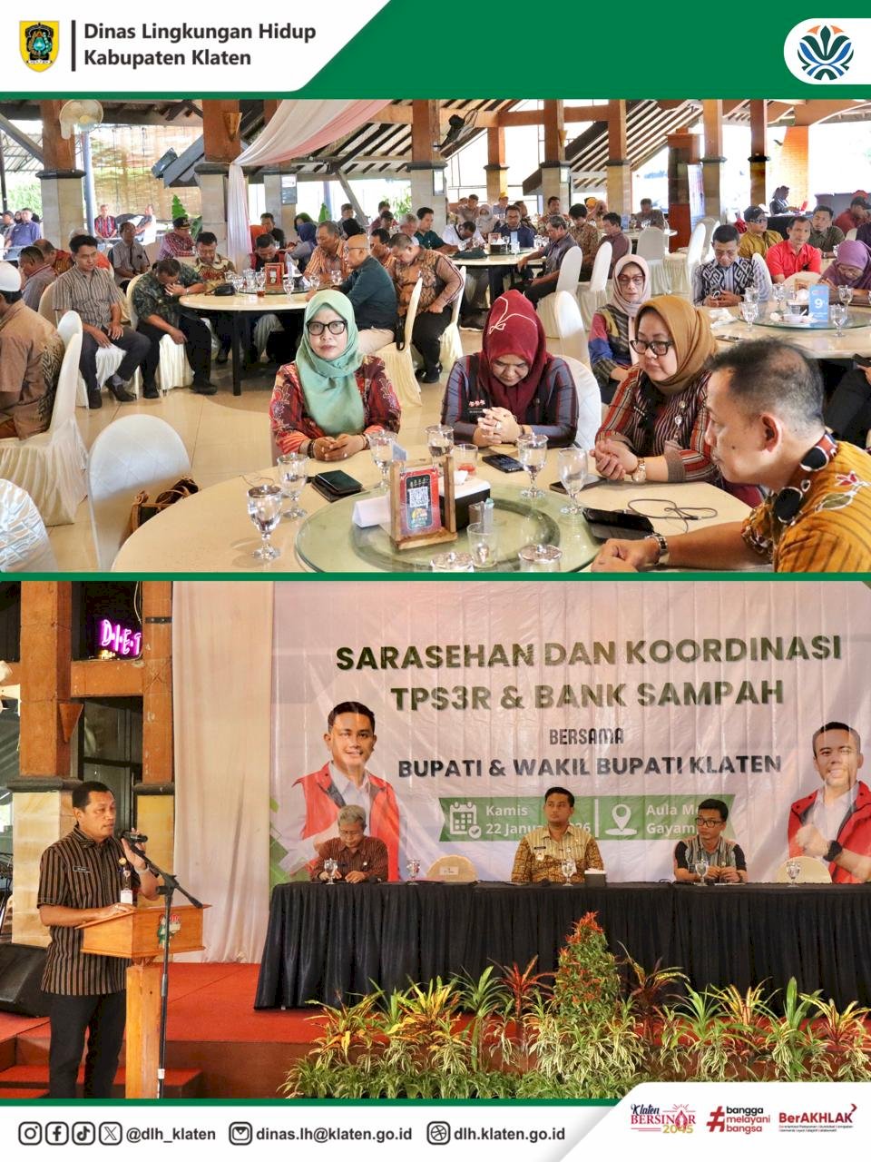 SARASEHAN & KOORDINASI TPS3R & BANK SAMPAH BERSAMA BUPATI KLATEN