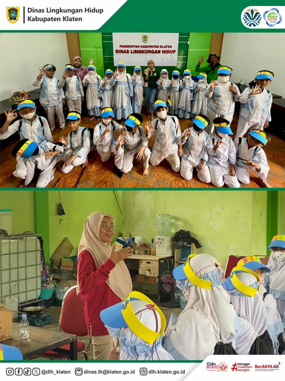 SD BINA ANAK SHOLEH (BIAS KLATEN) BERKUNJUNG KE DLH KLATEN UNTUK BELAJAR PENGELOLAAN SAMPAH