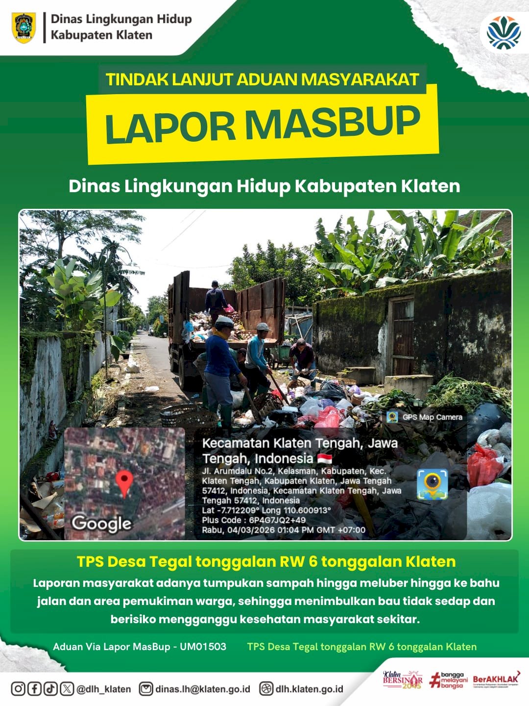 GERAK CEPAT TIM SATGAS KLATEN!!