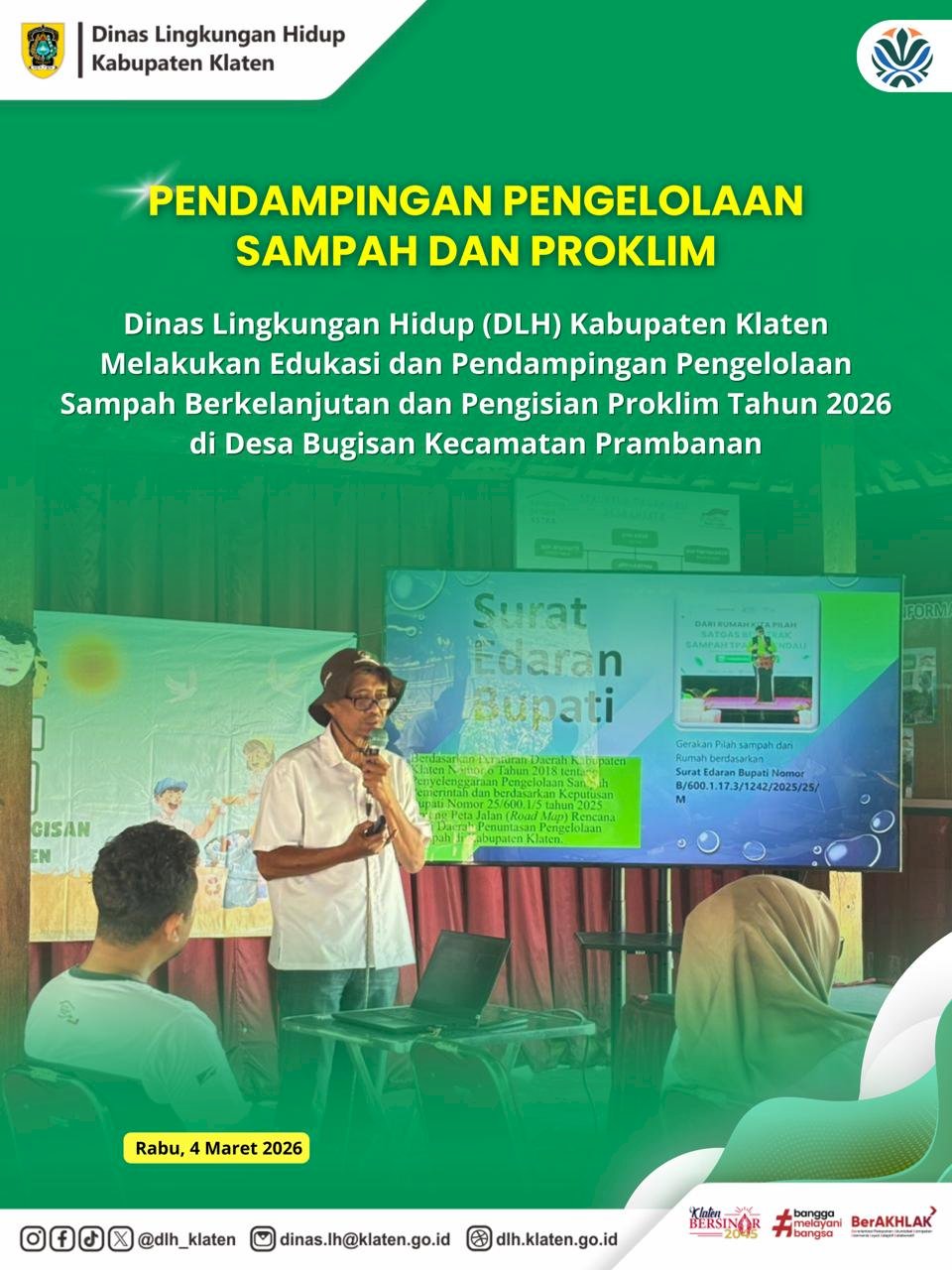 PENDAMPINGAN PENGELOLAAN SAMPAH DAN PROKLIM DI DESA BUGISAN KECAMATAN PRAMBANAN