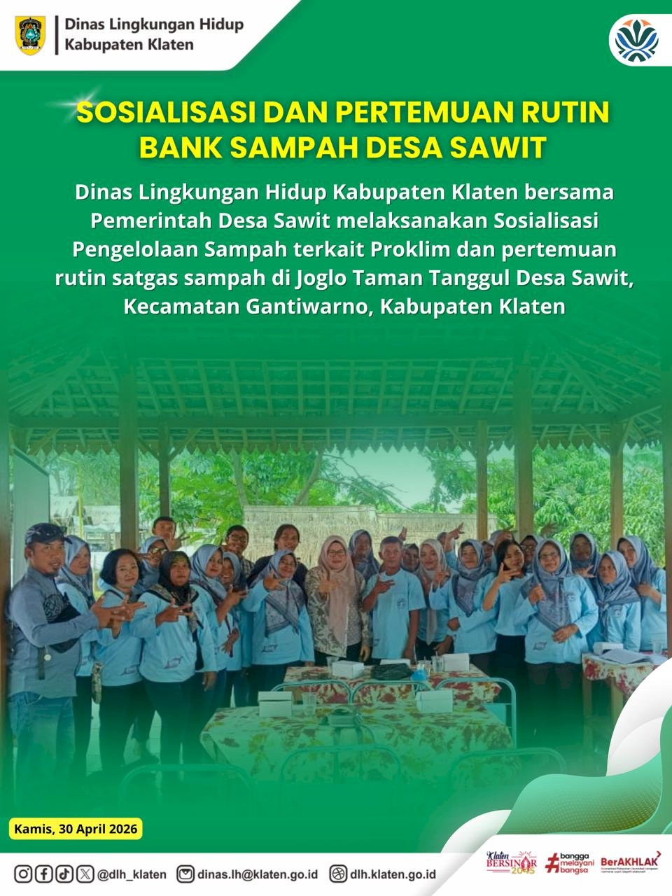 SOSIALISASI DAN PERTEMUAN RUTIN BANK SAMPAH DESA SAWIT