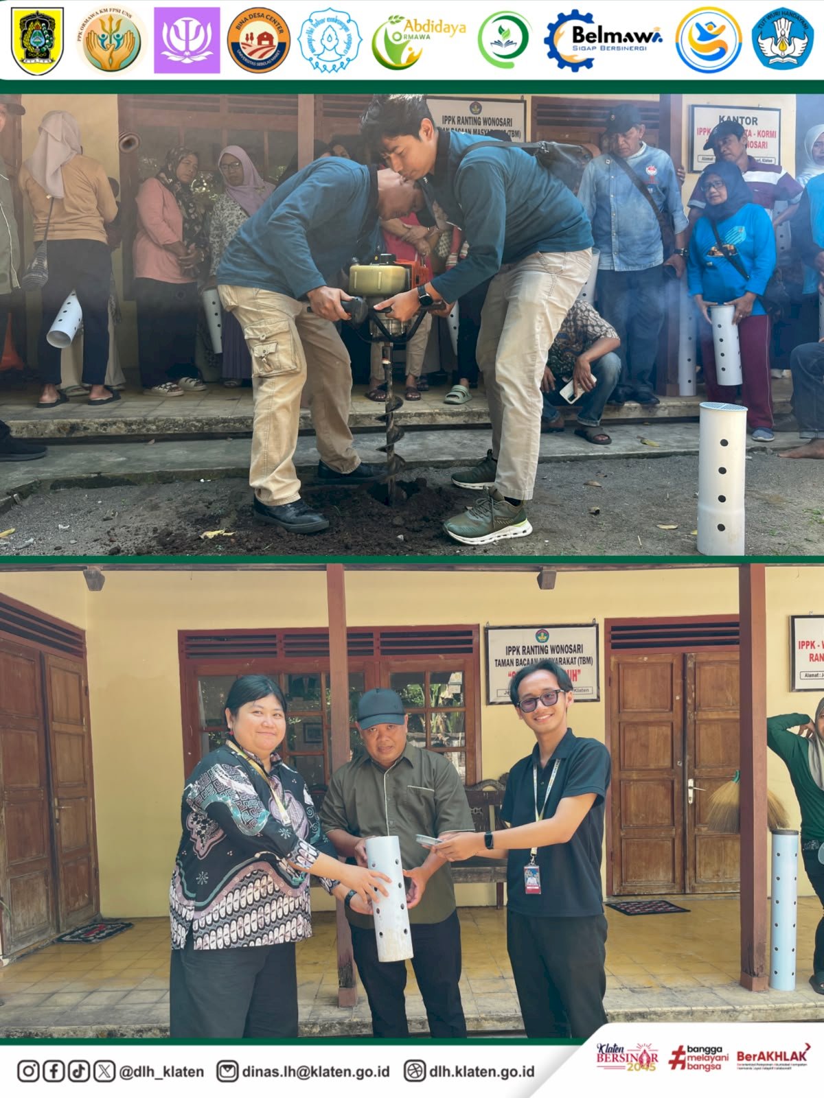 TIM PPKO KM FAKULTAS PSIKOLOGI UNS AJAK WARGA DESA SEKARAN GOTONG ROYONG TANAM 282 BIOPORI MELALUI MONITORING DAN CONTROLLING 9 RW