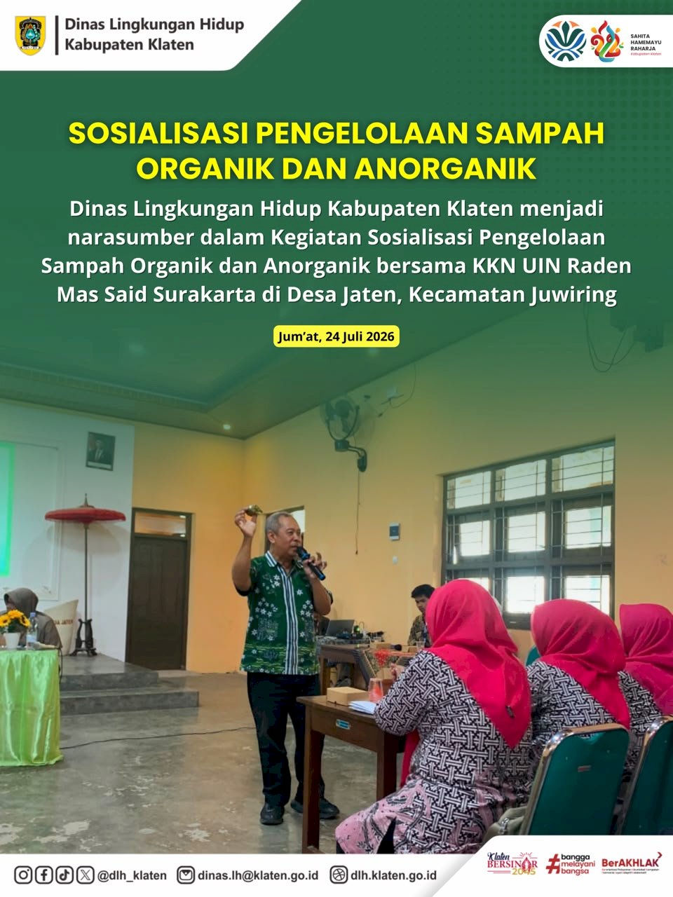 SOSIALISASI PENGELOLAAN SAMPAH ORGANIK DAN ANORGANIK