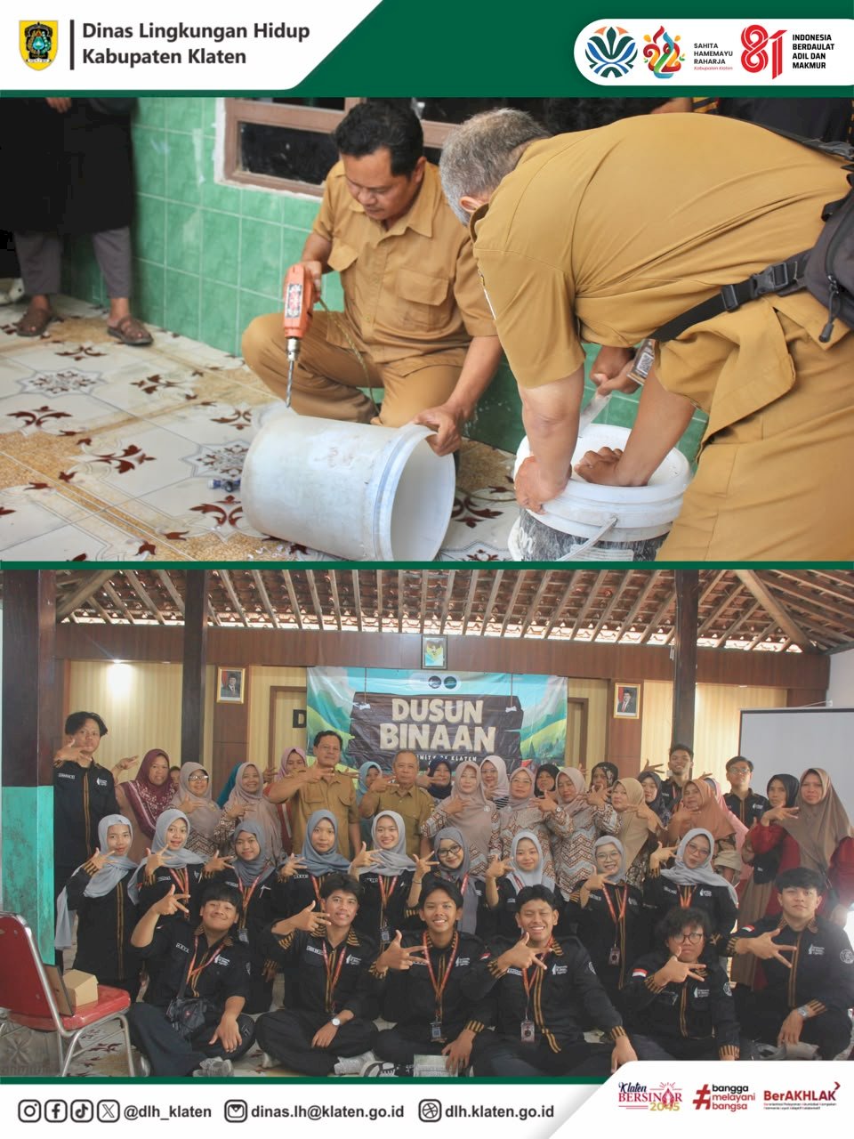 SOSIALISASI PENGELOLAAN SAMPAH RUMAH TANGGA DI BALAI DESA SOCOKANGSI KECAMATAN JATINOM