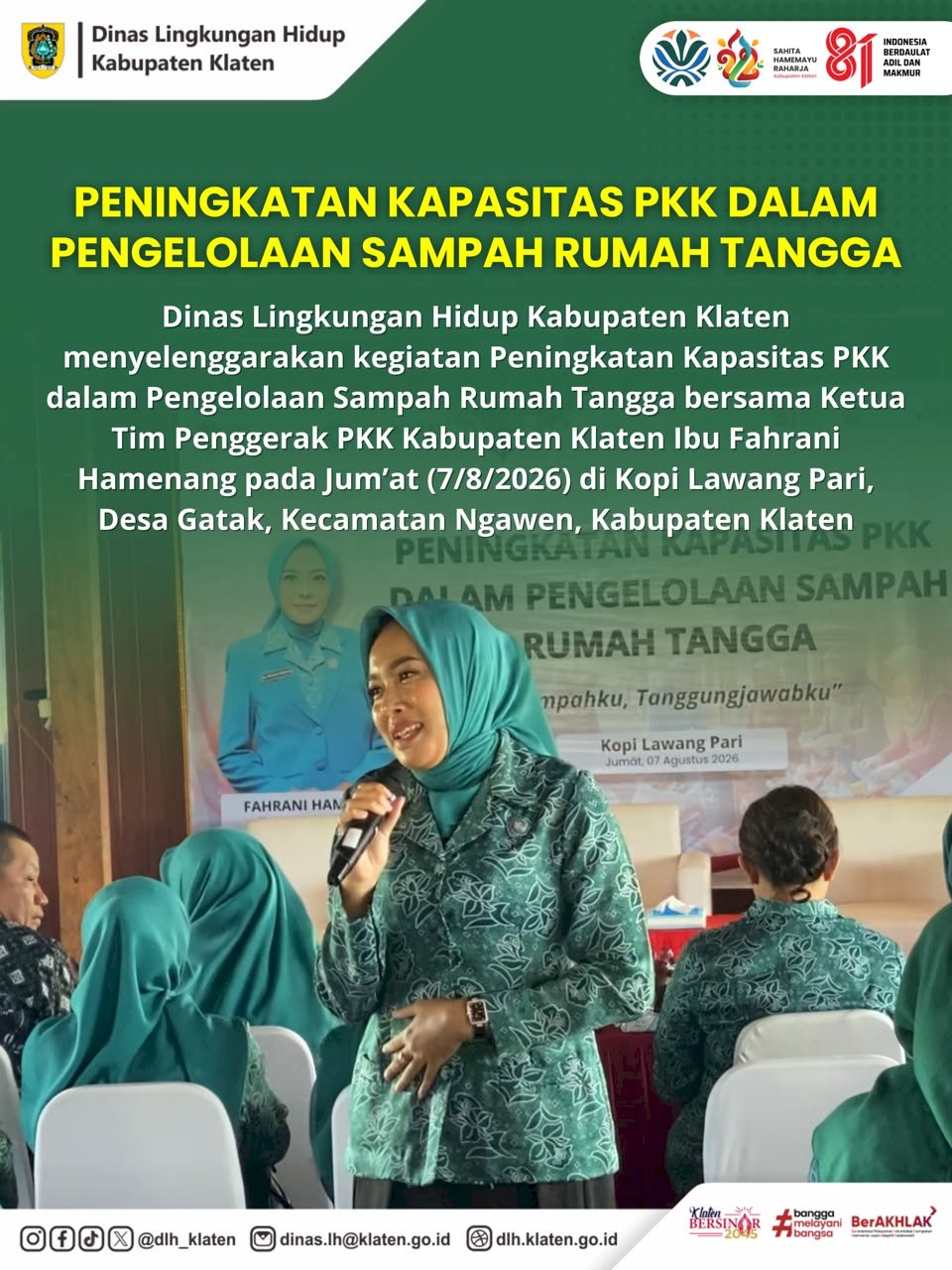 PENINGKATAN KAPASITAS PKK DALAM PENGELOLAAN SAMPAH RUMAH TANGGA