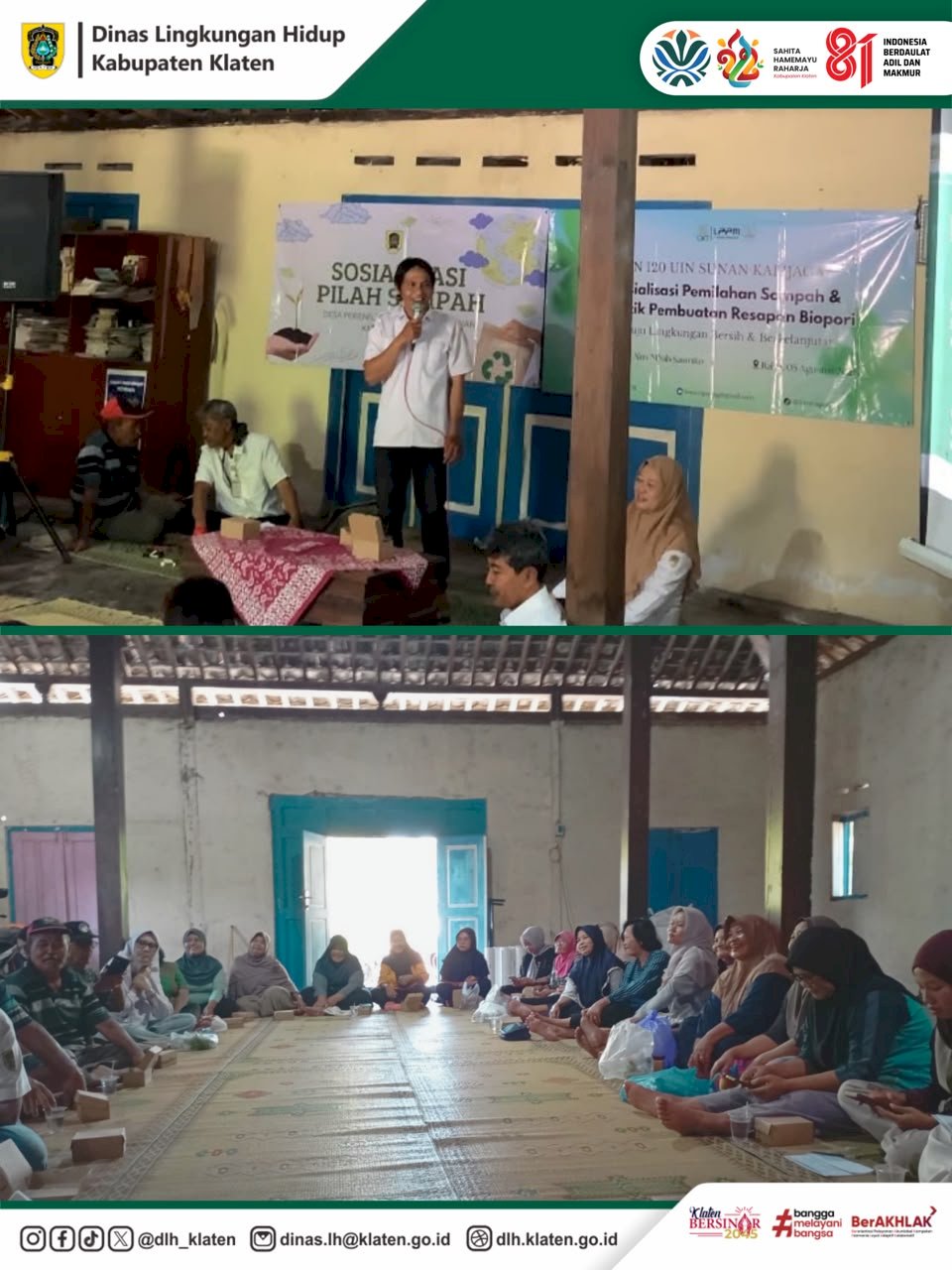 SOSIALISASI PENGELOLAAN SAMPAH DAN PRAKTIK PEMBUATAN LUBANG BIOPORI DI DESA PERENG KECAMATAN PRAMBANAN